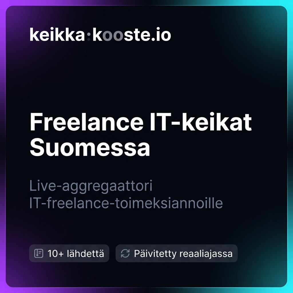 Built a fast, minimal aggregator for Finnish software freelance gigs (kooste.io)
